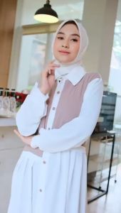 TANIA DRESS GAMIS CRINKLE PREMIUM WANITA MODEL TERBARU 2024 // GAMIS KOMBINASI