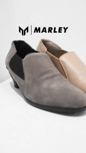 Marley Florin 112-01 Sepatu Pantofel Wanita Sepatu Heels Kerja Kantor Formal Kulit Sintetis Hitam