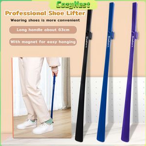 C.N. Long Handle Professional Shoe Lifter Plastic Spoon Shape Magnetic Creative ShoeHorn