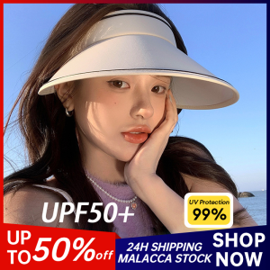 Fashion Sun Hat Summer Anti-UV UPF50+ Foldable Travel Big Brim Solid Color Sunscreen Visors Outdoor Hiking Beach Hat 防晒帽