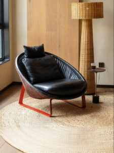 PURPLELEAF | Genuine Leather Italian-style Luxury Leisure Chair