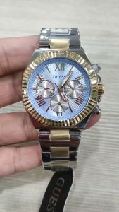 [Promo] Jam Tangan Pria Guess GW0703G3 Equity Blue Dial Dual Tone Stainless Steel Strap Original Garansi 2 Tahun [✔COD][100% Authentic]