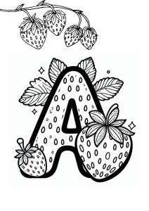 (PDF)26 LETTERS STRAWBERRY THEME TO COLOUR ALPHABET COLOURING PAGES