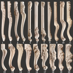 ขาเก้าอี้โซฟาสไตล์ยุโรป ขาเก้าอี้กินข้าว ขาเคหะแบบไม้แท้สไตล์เหนือยุโรป ขาชั้นวางของในห้องน้ำ