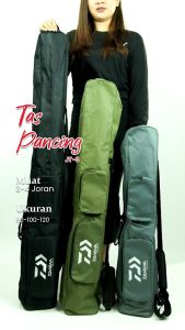 Tas Pancing Ransel Multifungsi 3-4 Set Joran Ukuran 80 100 120 Cm - Dilengkapi dengan 3 Slot Joran dan Kantong Samping Resleting (D300 Material)