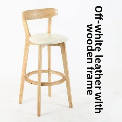 Real Wood High Bar Stool Modern Simple Design Household Nordic