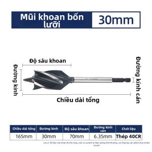 LASH | Mũi Khoan Gỗ Mở Rộng Đuôi Lục Giác