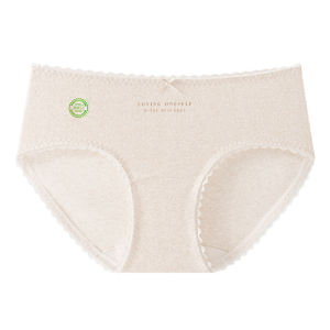 AIMO | กางเกงชั้นในผ้าฝ้ายแท้สำหรับเด็กผู้หญิง ทรงสามเหลี่ยม ไร้ตะเข็บ ระบายอากาศได้ดี กางเกงชั้นในผู้หญิงเอวกลาง ป้องกันแบคทีเรีย