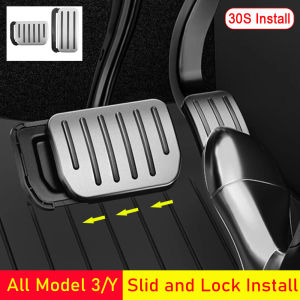 For Tesla Model Y 2022-2025 Launch Model 3 2024 2025 Highland Accelerator Brake Pedal Anti Slip Foot Rest Cover Performance Trim
