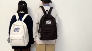 Tas Ransel punggung sekolah pria wanita Korea motif Break Every Thing muat Laptop