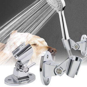 Wall Mount Adjustable Shower Head Bracket with Expansion Screw Handheld Sprayer Fixed Base Bathroom Accessories