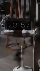 Karlsson Flip clock Boxed XL matt black (Table/Hanging)  [Ready Stock] Flip Clock Table clock Modern Luxury for Living Room Home Decor