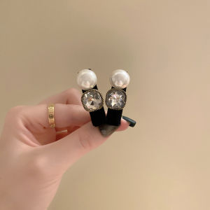 Elegant Pearl Rhinestone Small Hair Clips Womens Suitable for Thin Hair Cute Korean Style Side Bangs Clamp Fashion Accessories