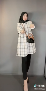 Tunik Flanel premium/Kemeja Ruffle flanel kekinian/Kemeja Flanel wanita terbaru