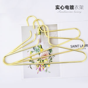 Nordic Style Thickened Plated Metal Clothes Hanger Golden Luxury Clothes Drying Rack Solid No-Trace Home Furniture Clothes Hanger
