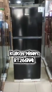Hisense Kulkas RT266N4IBN Refrigerator 2 Pintu Kapasitas 223L Warna Hitam Tanpa Bunga Es Dilengkapi Baja Premium Garansi Resmi BY TMJ