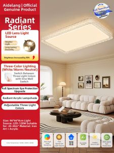 ADDLON | Luxurious High-End Crystal Ceiling Light for Living Room and Bedroom Eye Protection
