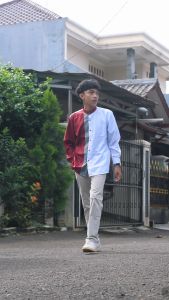 Kemeja Koko Atasan Pria Muslim Lengan Panjang kombinasi Bahan Premium - HENZANI COLLECTION