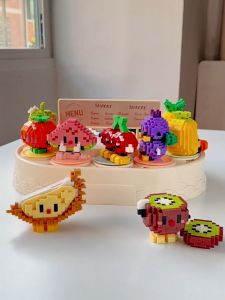 Mainan Bricks buah 3D Mini Puzzle Nano Block Susun Edukasi Blok Bangunan Mainan Anak Perempuan