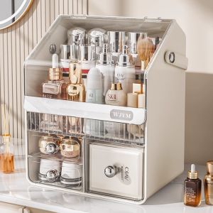 MMZECE | Dustproof Large Capacity Luxury Desktop Cosmetic Organizer