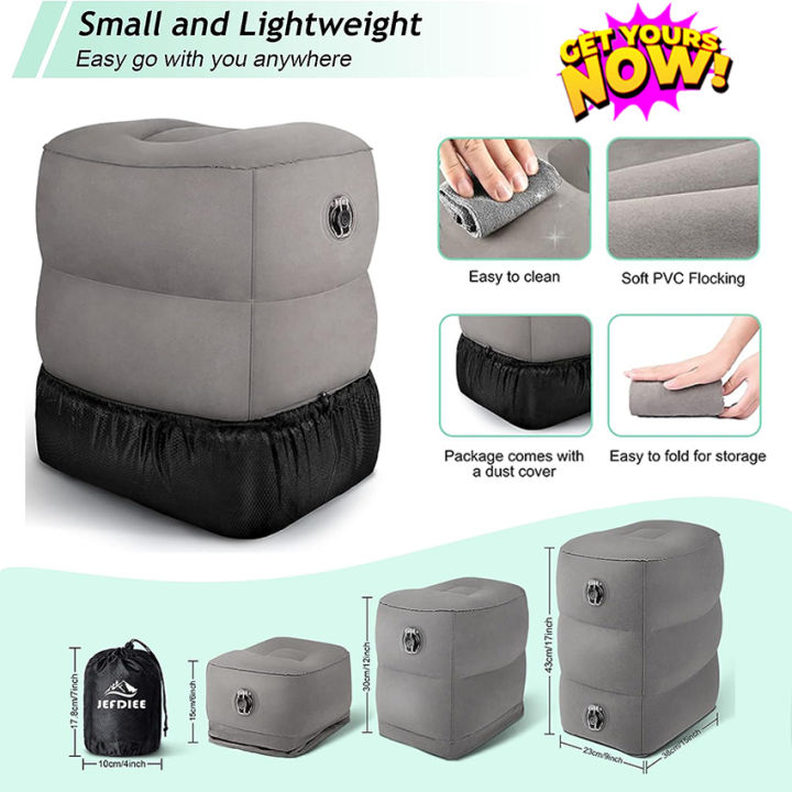 Clearance sales】Inflatable Travel Foot Rest Pillow For Plane