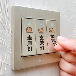 Miếng Dán Công Tắc Dễ Thương Trang Trí Nhà Bảng Công Tắc Miếng Dán Tự Dính Chống Nước Miếng Dán Công Tắc Hình Gấu Nướng