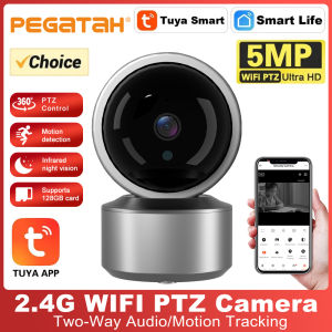 New Tuya IP Camera 5MP Wifi Video Surveillance Cameras HD Night Vision Two Way Audio Auto Tracking Cloud Smart Home Camera