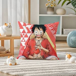 Bandai | One Piece Donquixote Doflamingo Anime Plush Pillow Cover Soft Short Plush Cushion Cover For Sofa Bedroom Home Decor Gift