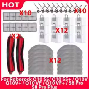 Roborock | For Roborock Q10 S5 / Q10 S5+ / Q10V / Q10V+ / Q10 VF / Q10 VF+ / S8 Pro / S8 Pro Plus Parts Main Side Brush Cloth Filter Bag