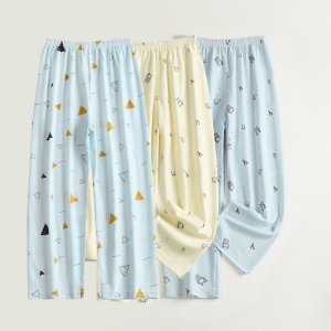 Pure Cotton Loose Childrens Sleepwear Pants Home Use Spring Autumn Summer Thin Warm Air Conditioning Baby Boys Girls Trousers