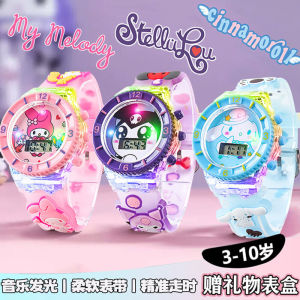 Sanrio Hello Kitty Kids Electronic Wristwatch Toy Girls 3 Years Glowing Music Tell Time Only Toddler Baby 6 Silicone Strap