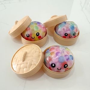 Bandai | 1 Pc My Stery Squishy Steameo Bun Squishy Dumpling 5.5cm Soft Squeezing Relieve Stress Simulation Figures Model Gift Toy