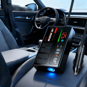 JOYCS | Vehicle DC 12V/24V to AC 220V Inverter Fast Charging Power Adapter with Multiple Outlets