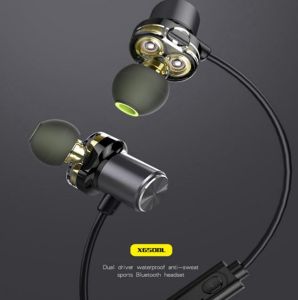 AWEI X650BL Dual Driver Wireless Bluetooth HiFi Earphone Super Bass Sound