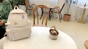 พร้อมส่ง กระเป๋าเป้นักเรียน กระเป๋านักเรียนเกาหลี กระเป๋าเป้แฟชั่นลายพิมพ์ น้ำหนักเบ