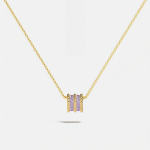 Adjustable Irregular Purple Twisted Necklace