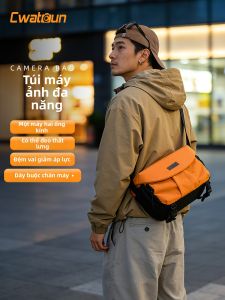 Cwatcun | Túi Máy Ảnh Chống Nước Chống Sốc Dung Lượng Lớn cho Micro-SLRs