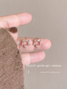 Elegant Rose Gold Star Shaped Ear Cuff High End Fashion Jewelry Womens Dainty Diamond Embedded Ear Studs Attractive Earrings