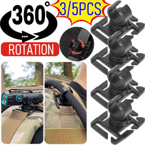 3/5PCS Rotating U-Shaped Ring Flashlight Holder 360° Rotating Outdoor Hiking Bag Lamp Holder Water Pipe Clamp Hanging Ring Buckle Outdoor Accessories