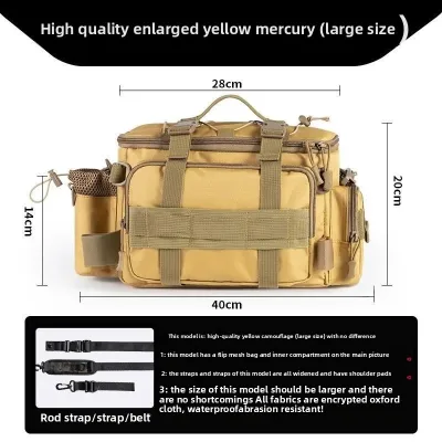 New Multifunctional Fishing Gear Waist Bag Large Capacity Rod Storage Bag Waterproof Crossbody Lure Bag Fishing Accessory Bag