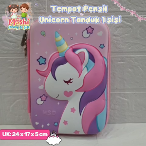 Tempat Pensil Unicorn  Tanduk / Pencil Case Unicorn / Stationary Unicorn / Alat Tulis Anak Perempuan / Kotak Pensil Unicorn Tanduk