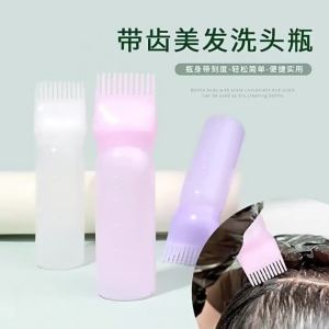 120ml Professional Hair Oil Applicator Bottle Hairdressing Color Comb Refill Dye Bottle Salon Coloring Supplies