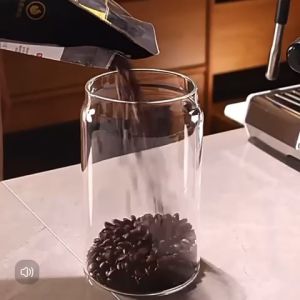 *SG Stock* Vacuum Coffee Container Glass Coffee Bean Storage Jar Coffee Jar with Lid Airtight Storage Jars for Coffee Beans Coffee Cans Vacuum Sealed Glass Container Air-Exhaust Grain Cans Vacuum Coffee Canister Airtight Coffee Storage Container