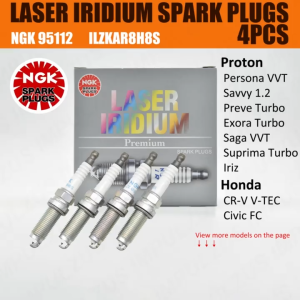 ORI NGK 95112 ILZKAR8H8S Laser Iridium Spark Plug For Proton Saga VVT Persona VVT Preve/Exora Turbo