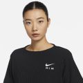 Nike Women's Sportswear Ribbed Jersey Short-Sleeve Top - Black [FV1406-010]. 