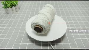Dây Macrame Tự Nhiên 3mm-4mm 109/218Yards Dây Cotton Để Treo Tường Cây Treo Cây Trang Trí Đám Cưới Handmade Đan Thủ Công