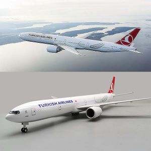 Mô Hình Máy Bay 47CM B777 Của Hãng Hàng Không Thổ Nhĩ Kỳ Tỷ Lệ 1/157 Chất Liệu Nhựa Đúc Có Đèn Và Hệ Thống Bánh Đáp Dùng Để Trang Trí Nhà Cửa