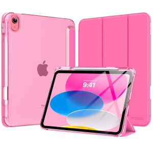 MoKo Case for iPad 11-inch (A16) 11th Generation 2025 iPad 10th Generation Case 2022 with Pencil Holder Slim Lightweight Trifold iPad11 inch Cover with Rugged PC Translucent Back Shell Tablet Protective Cover