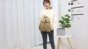 ELACCENT กระเป๋าผู้ชาย เป้สะพายหลัง กระเป็าเป้ กระเป๋าเป้ชาย กระเป๋าเป้เดินทาง กระเป๋าผ้า กระเป๋านักรียน กระเป๋าสตรี ย้อนยุค สาวผ้าใบกลางแจ้งแฟชั่น คุณภาพสูงและทนทาน กระเป๋าเป้หญิง