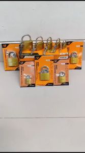 1 lusin (12pcs) WILMER gembok Kuning 50mm gembok koper tas gerbang harga 12pcs